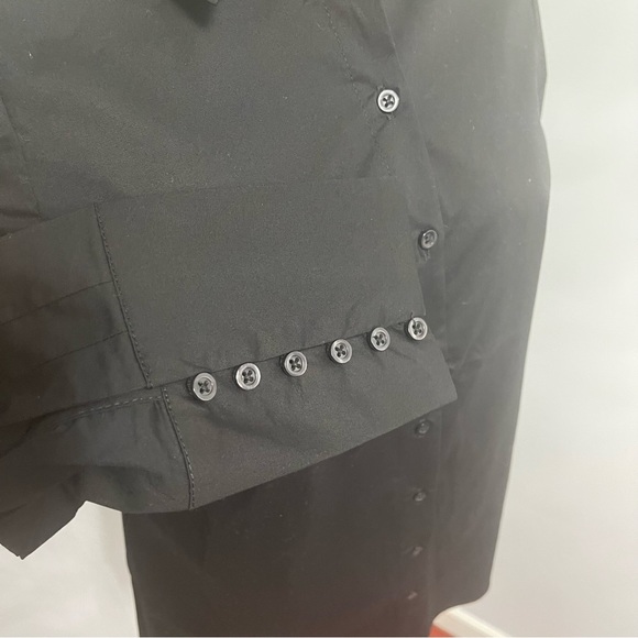 RACHEL ZOE Black Poplin Poof Sleeve Button Down Shirt - Size M - NWT- Reemoly - Picture 14 of 14